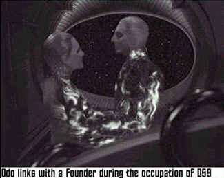 Odo links with a Founder during the occupation of DS9