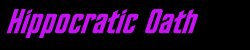 Hippocratic Oath